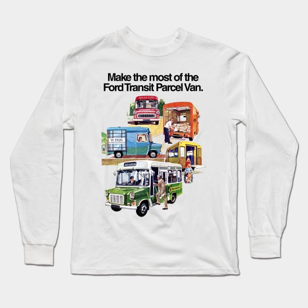 FORD TRANSIT PARCEL VAN - advert Long Sleeve T-Shirt by Throwback Motors